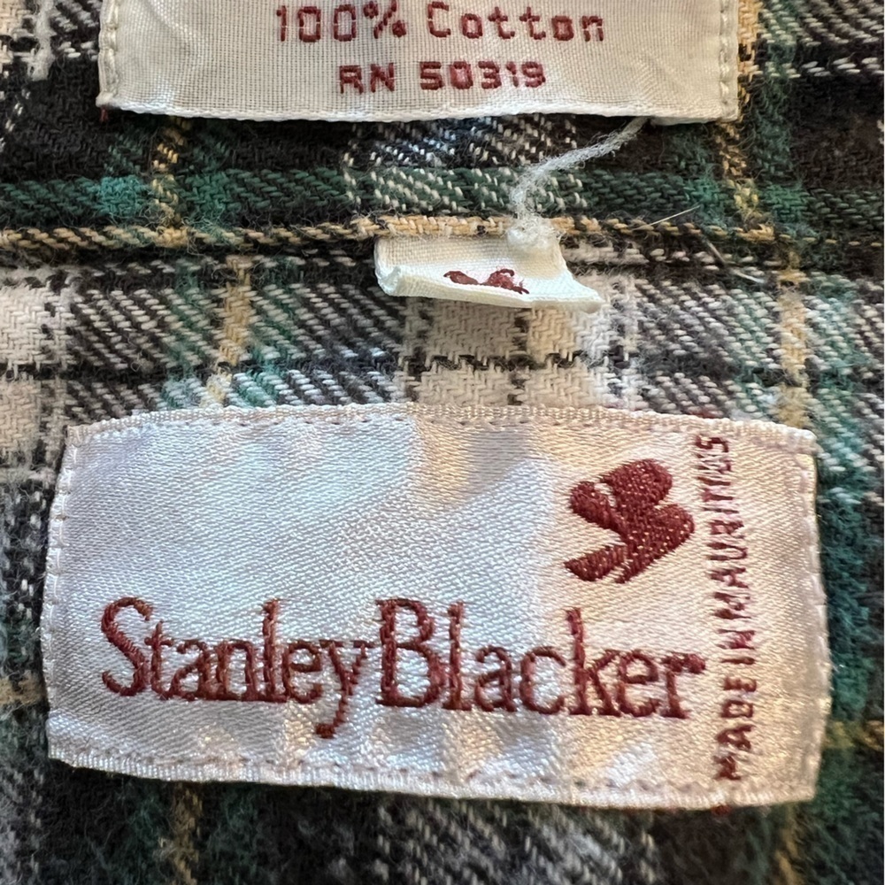 Vintage Stanley Blacker cotton flannel shirt, medium. - Picture 4 of 4